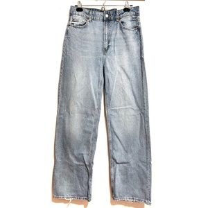 H&M High Waist Wide Leg Jeans, Size 10, Light Blue Denim. NWT.